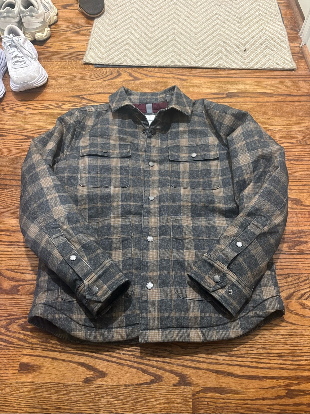TOMMY BAHAMA Glenwood Plaid Jacket In Coal Puffer Size Medium - Picture 3 of 5